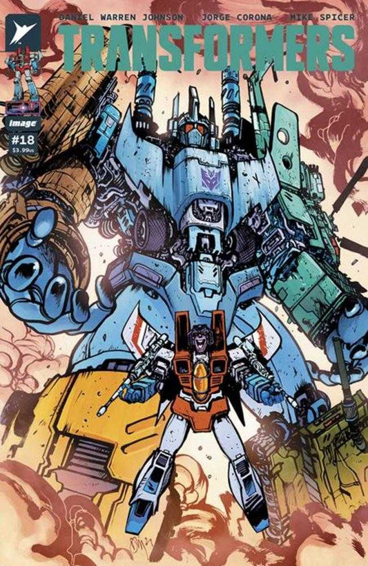 Transformers #18 Portada A Daniel Warren Johnson y Mike Spicer