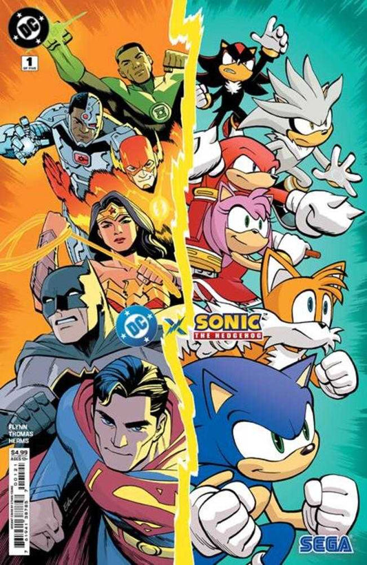 DC X Sonic The Hedgehog #1 (de 5) Portada B Ethan Young Variante de cartulina