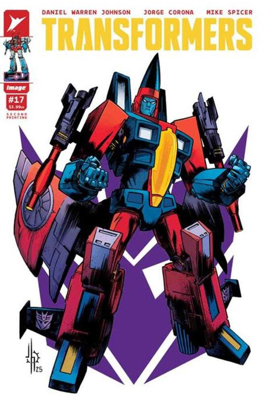 Transformers #17 2da impresión Portada Una portada de Jason Howard Decepticon