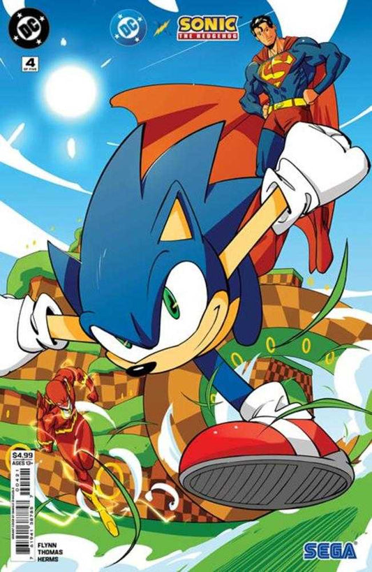 DC X Sonic The Hedgehog #4 (de 5) Portada B Daniele Di Nicuolo Variante de cartulina