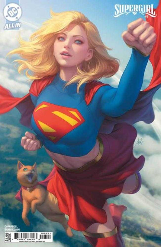 Supergirl #3 Portada B Stanley Artgerm Lau Cartulina Variante