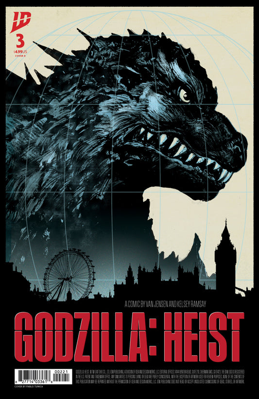 Godzilla: Heist #3 Variante B (Variante del póster de la película Tunica)