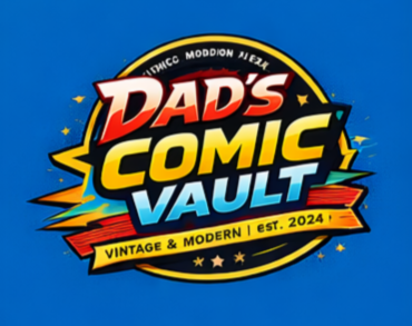 Collector reviewing rare comic book purchases from Dad’s Comic Vault
