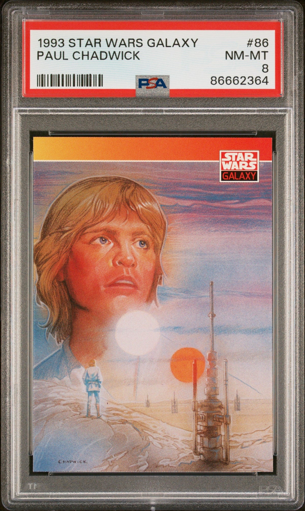 1993 STAR WARS GALAXY PAUL CHADWICK  #86 - PSA 8