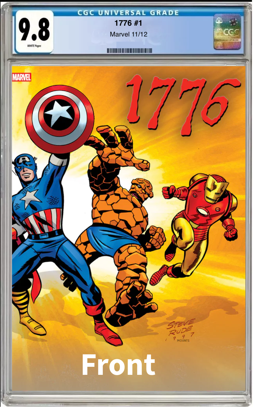 1776 #1 CGC 9.8 Steve Rude Wraparound Cover (Front) comic book.