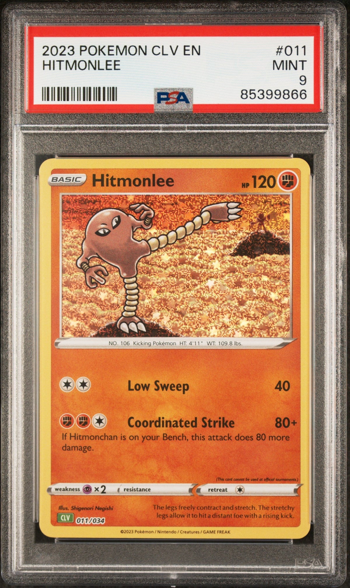 2023 POKEMON CLASSIC VENUSAUR &amp; LUGIA ex DECK HITMONLEE #11 PSA 9