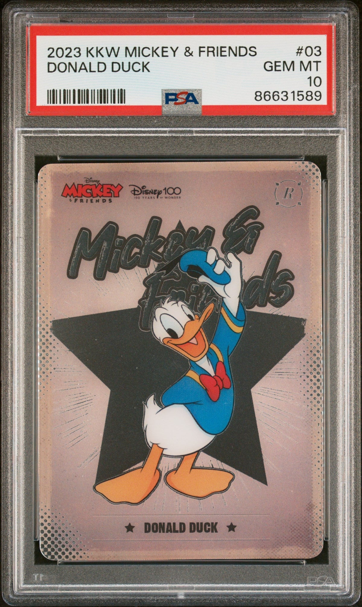 2023 KAKAWOW HOTBOX MICKEY &amp; FRIENDS CHEERFUL TIMES DONALD DUCK 3 PSA 10