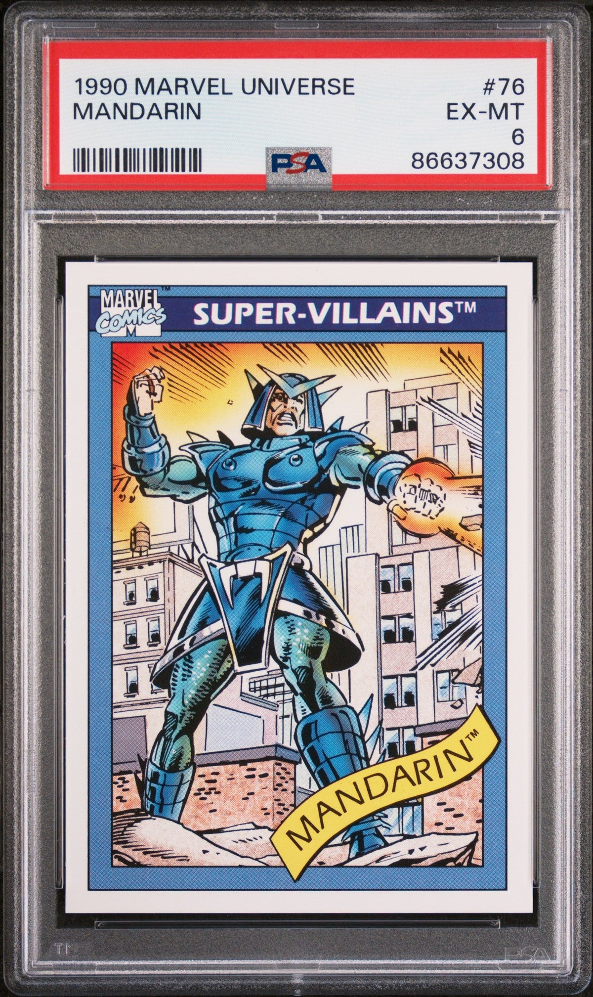 1990 MARVEL UNIVERSE MANDARIN  #76 - PSA 6