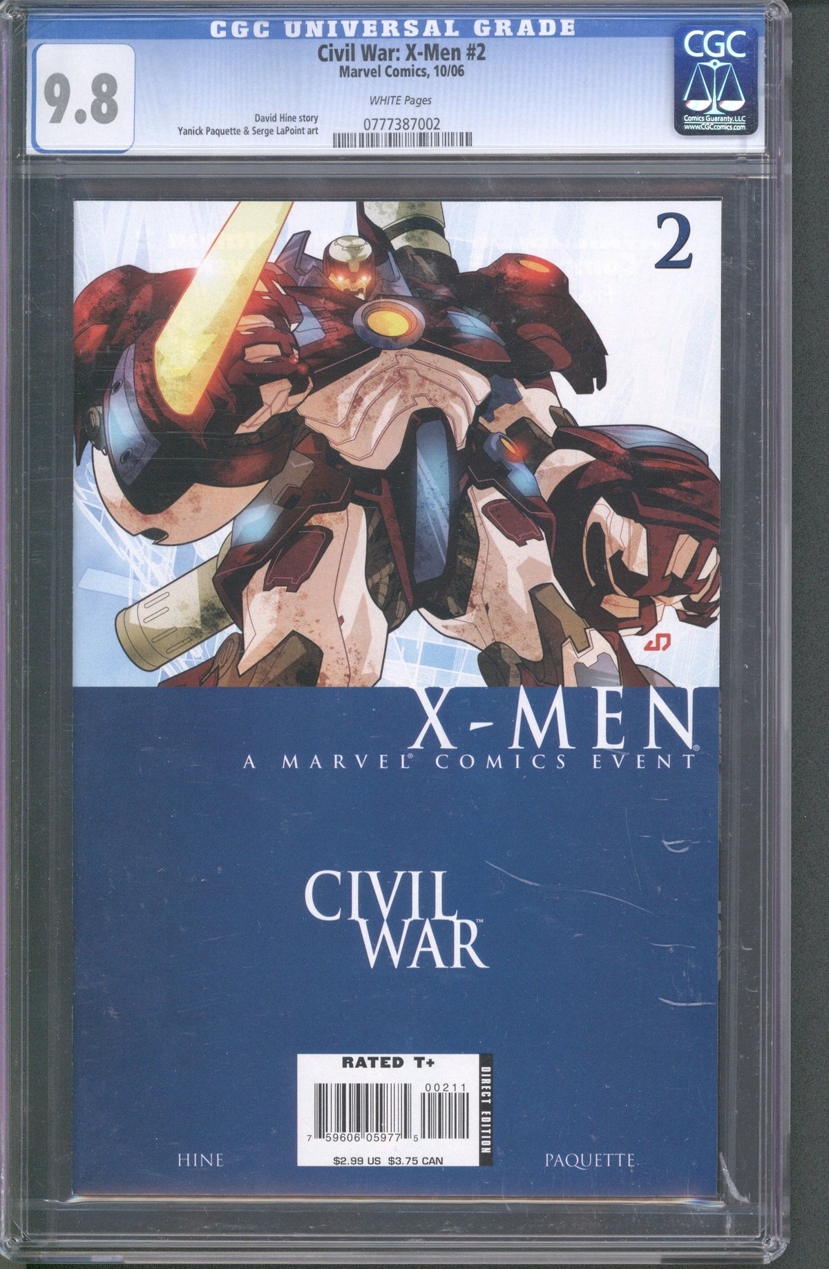 Civil War: X-Men #2 (10/06) Graded CGC 9.8