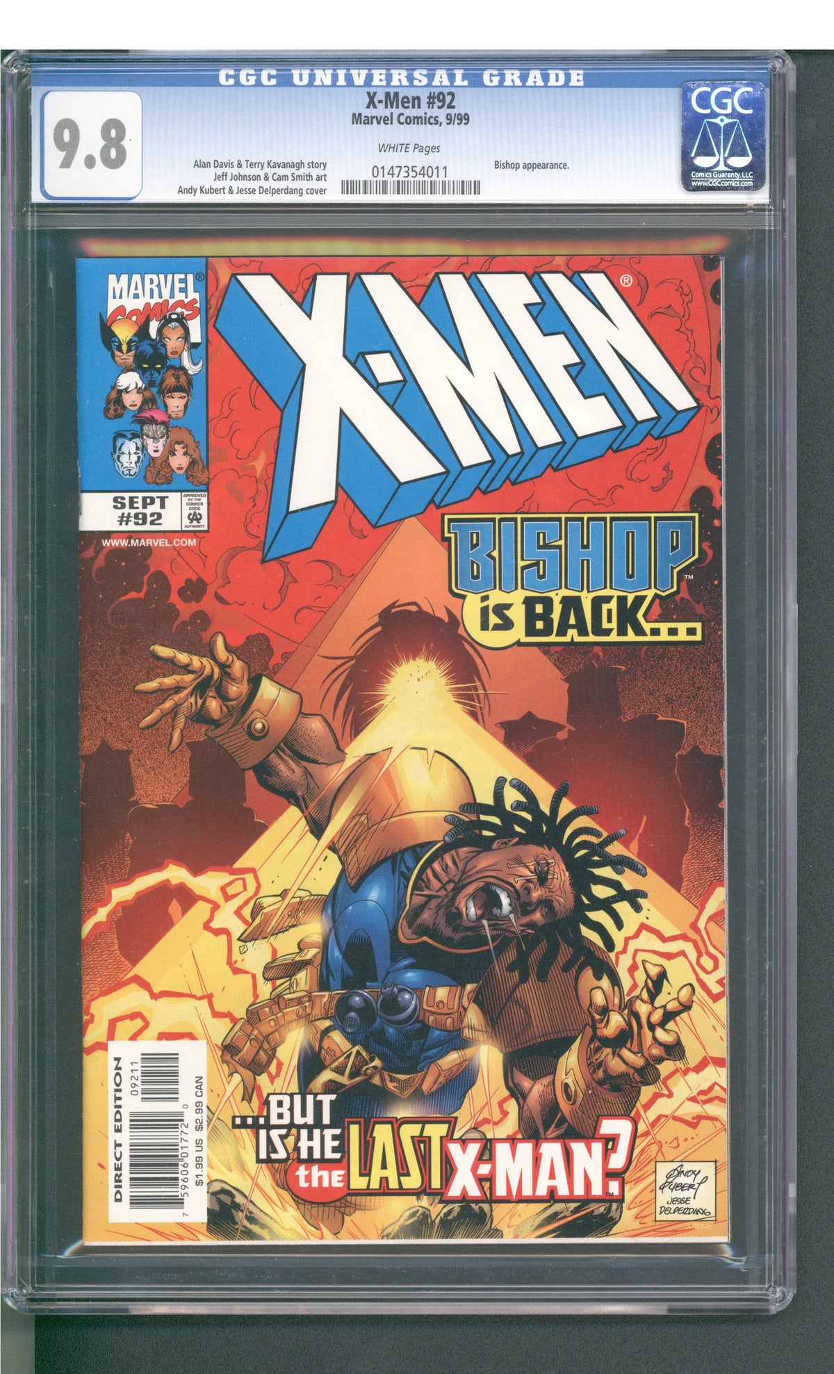X-Men #92 (9/99) Graded CGC 9.8