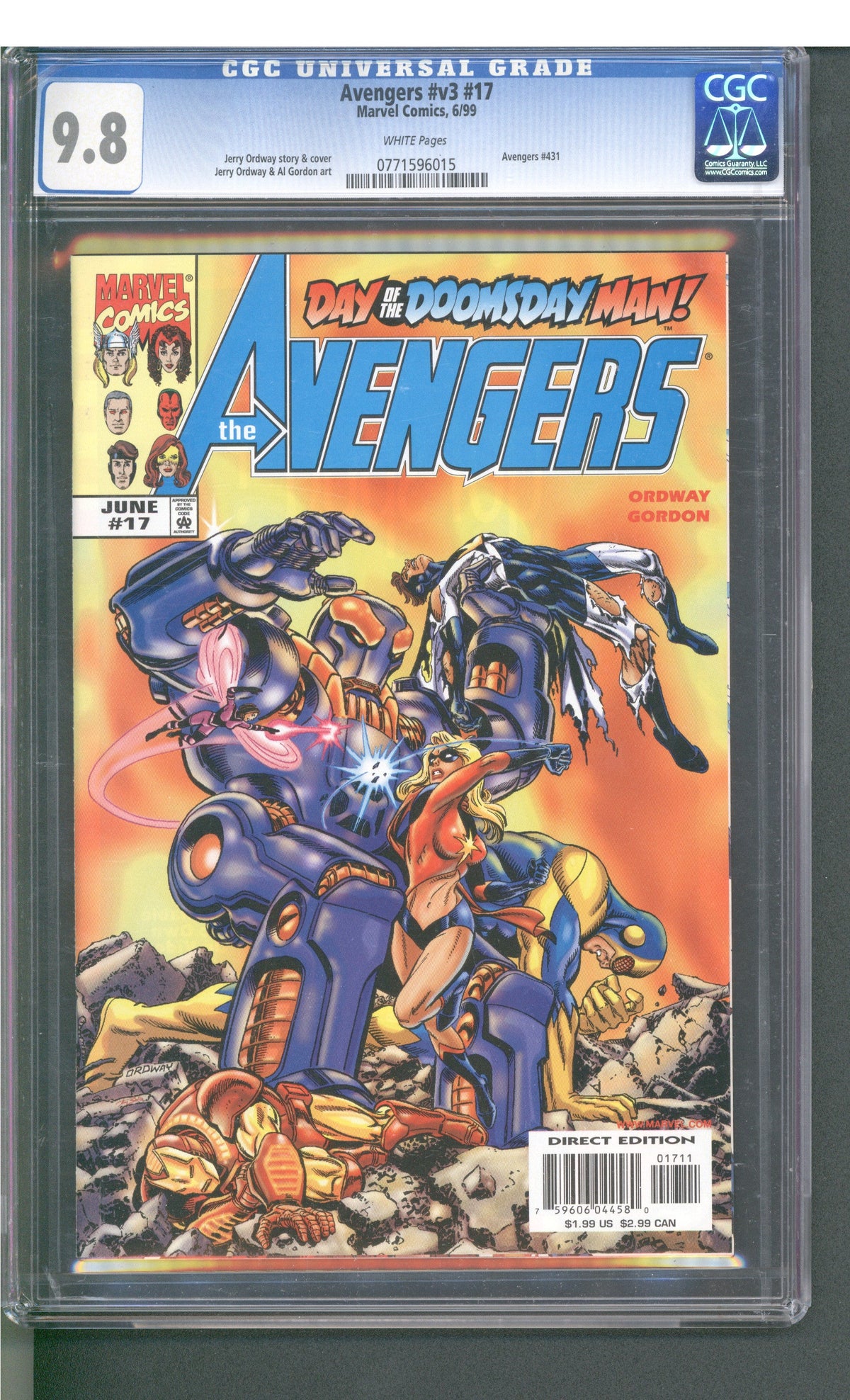 Avengers #v3 #17 (6/99) Graded CGC 9.8