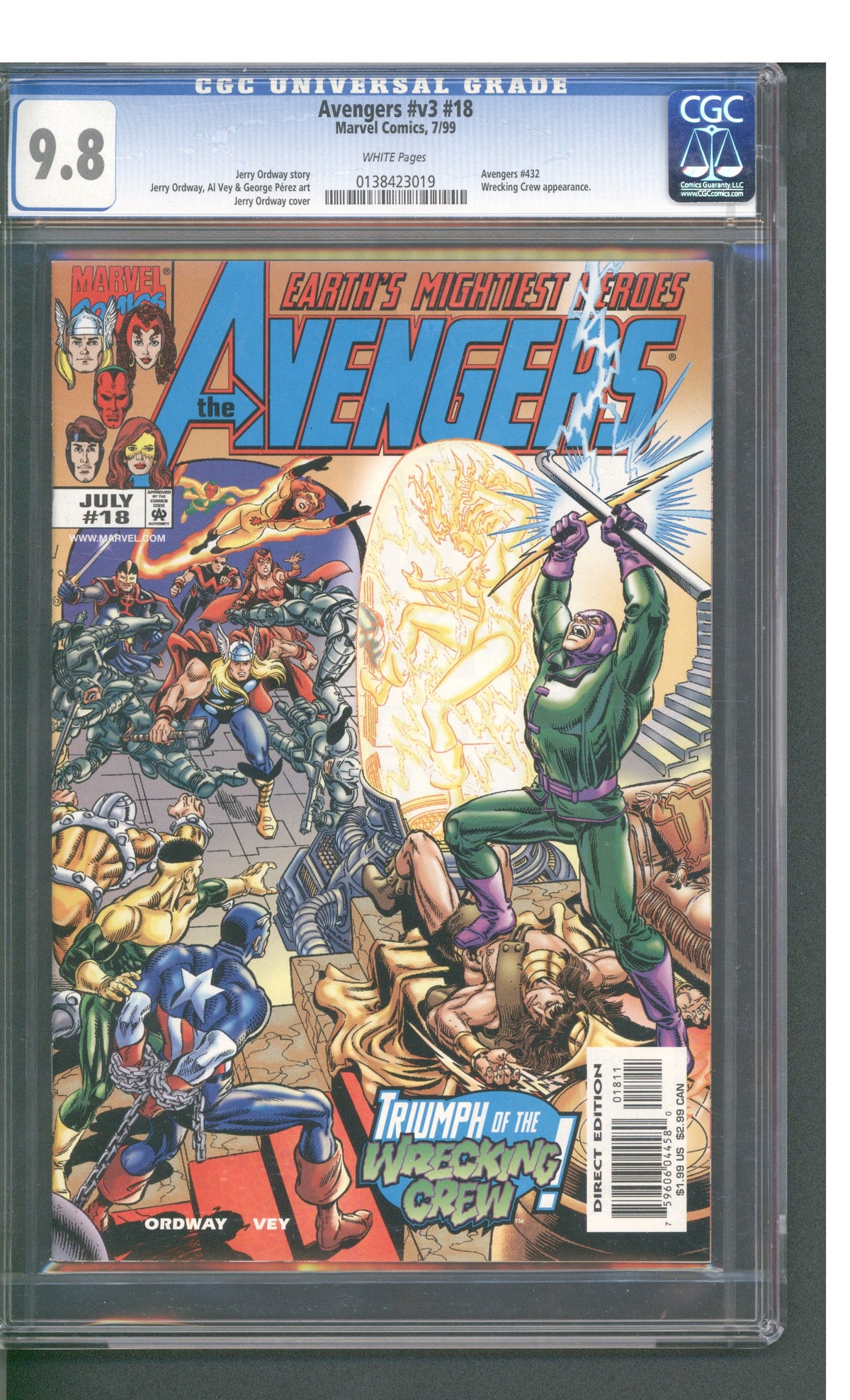 Avengers #v3 #18 (7/99) Graded CGC 9.8