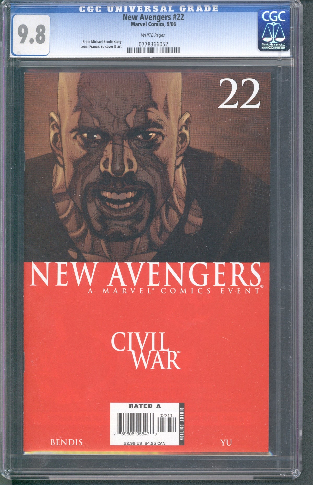 New Avengers #22 (09/06) Graded CGC 9.8