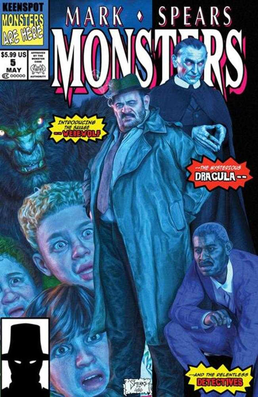 Mark Spears Monsters #5 Portada D Mark Spears Embolsado con tarjeta coleccionable Nuevos Mutantes #98 Variante de homenaje
