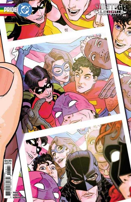 Liga de la Justicia Ilimitada n.° 8, portada E, Hayden Sherman, DC Pride, variante de cartulina (We Are Yesterday)