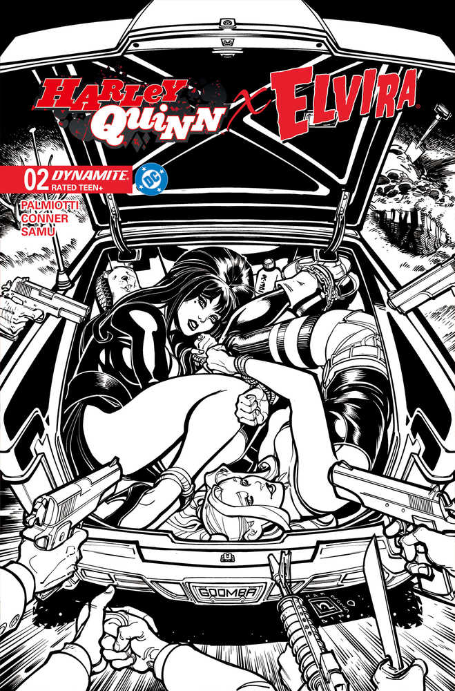 Harley Quinn X Elvira #2 Cover M 10 Copy Variant Edition Hardin Line Art