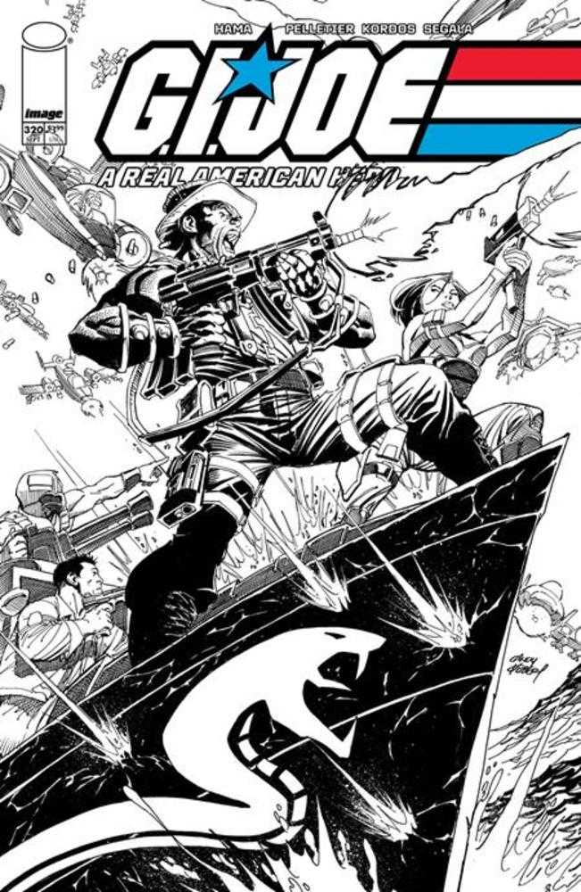 G.I. Joe A Real American Hero #320 Cover B Andy Kubert Black &amp; White Variant