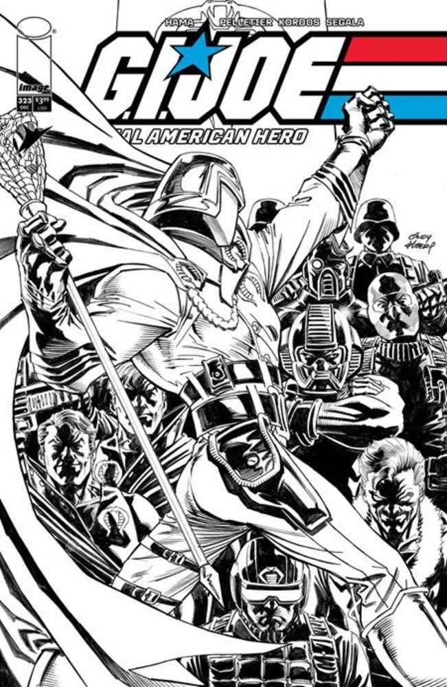 G.I. Joe A Real American Hero #323 Cover B Andy Kubert  Black & White Variant