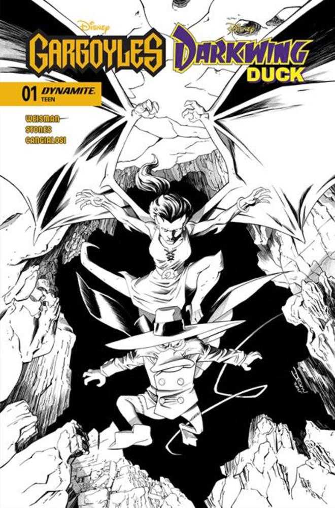 Gargoyles Darkwing Duck #1 Cover I 1 in 10 Declan Shalvey Line Art Variant