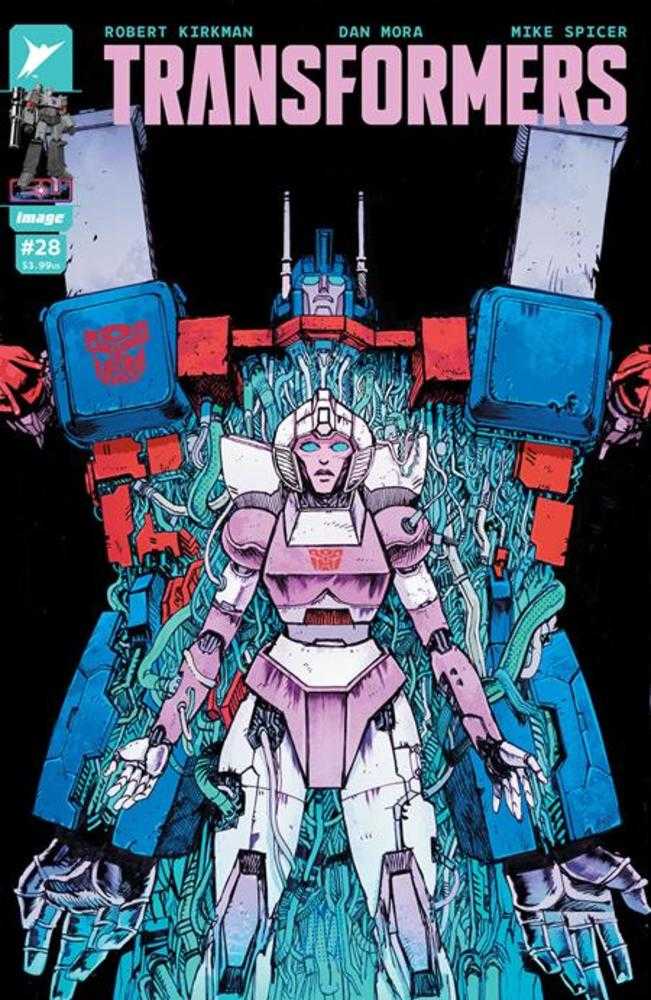 Transformers #28 Portada B Variante de Daniel Warren Johnson y Mike Spicer