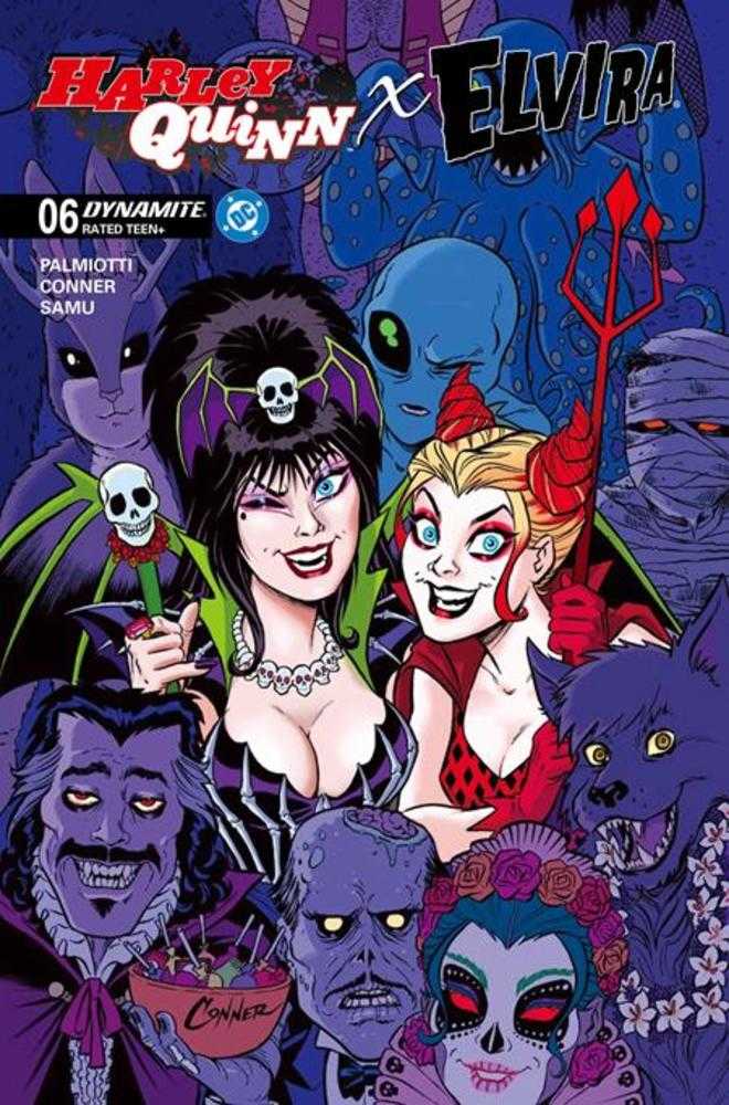 Harley Quinn X Elvira #6 Portada A Amanda Conner Party