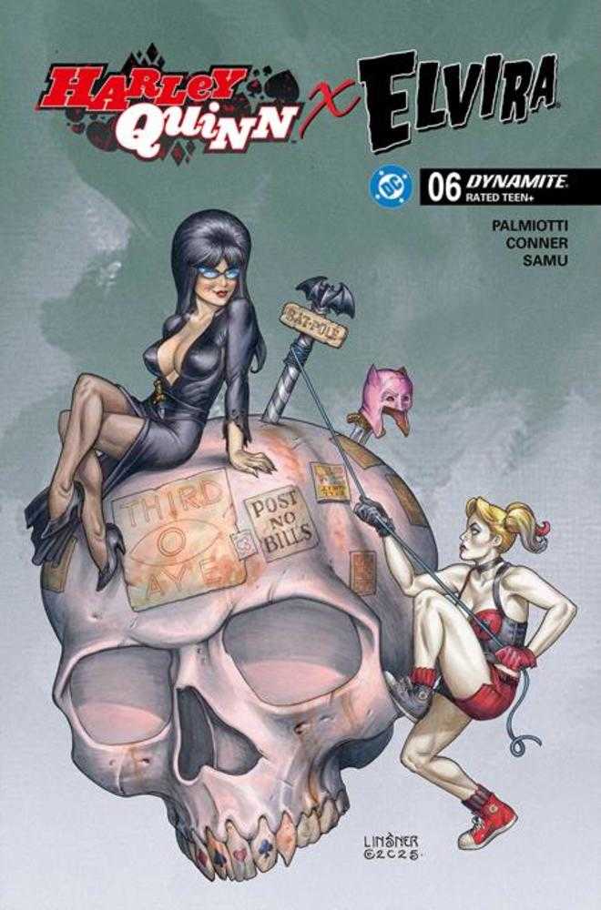 Harley Quinn X Elvira #6 Portada C Variantes de Joseph Michael Linsner