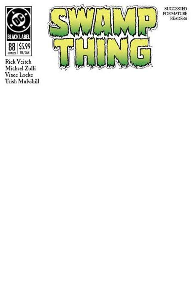 Swamp Thing 1989 #1 (De 4) Portada C Variante de cartulina en blanco (Adultos)