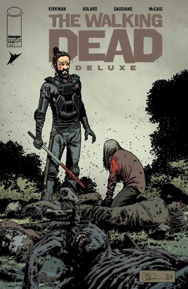 Walking Dead Deluxe #134 Portada B Variante de Charlie Adlard y Dave McCaig (Madura)