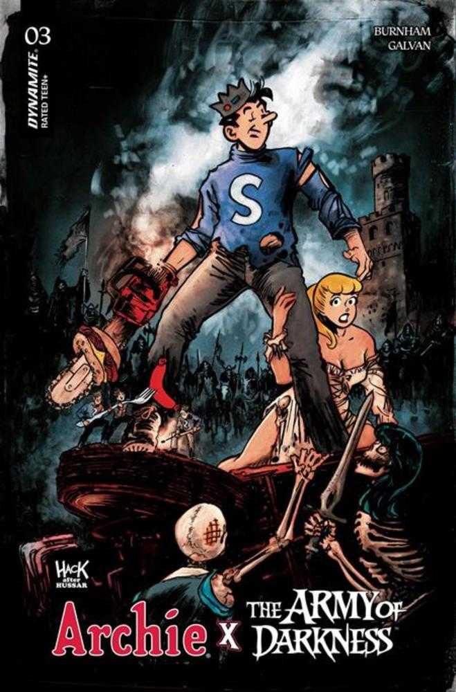Archie X Army Of Darkness #3 Portada N Robert Hack Jughead Variant Trade Dress Variant