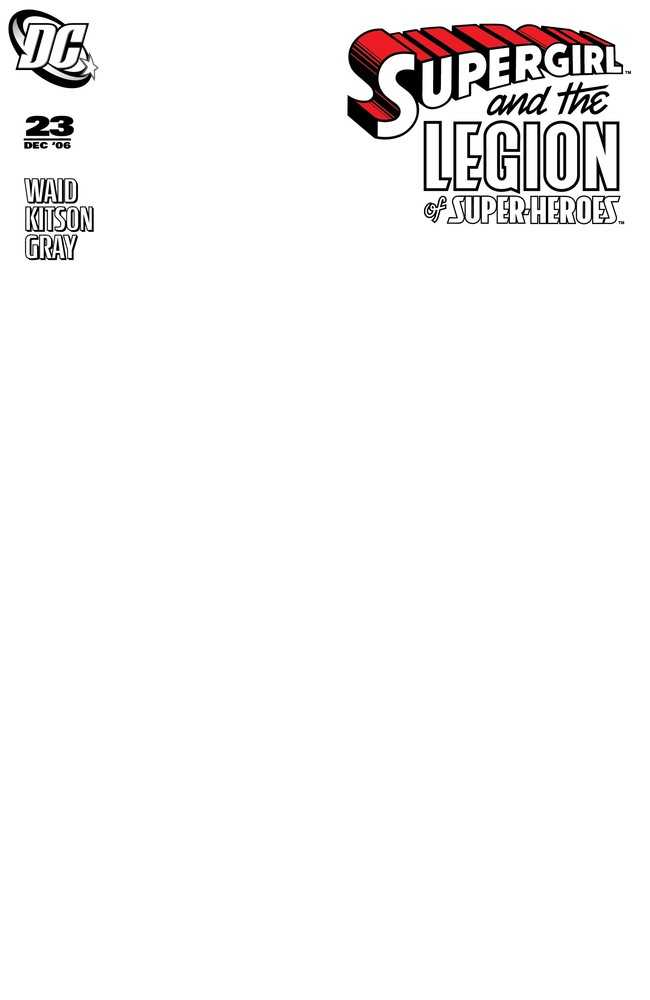 Supergirl And The Legion Of Super Heroes #23 Facsimile Edition Cover D Blank Card Stock Variant