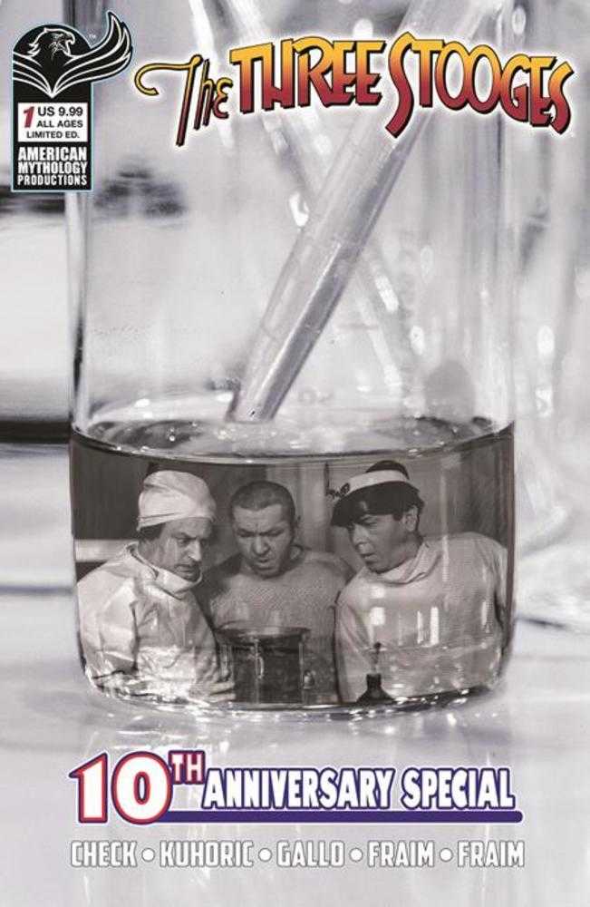 Three Stooges American Mythology 10 Th Anniversary #1 Cover D Black & White Photo Variant  Previously Solicted Thru Diamond
