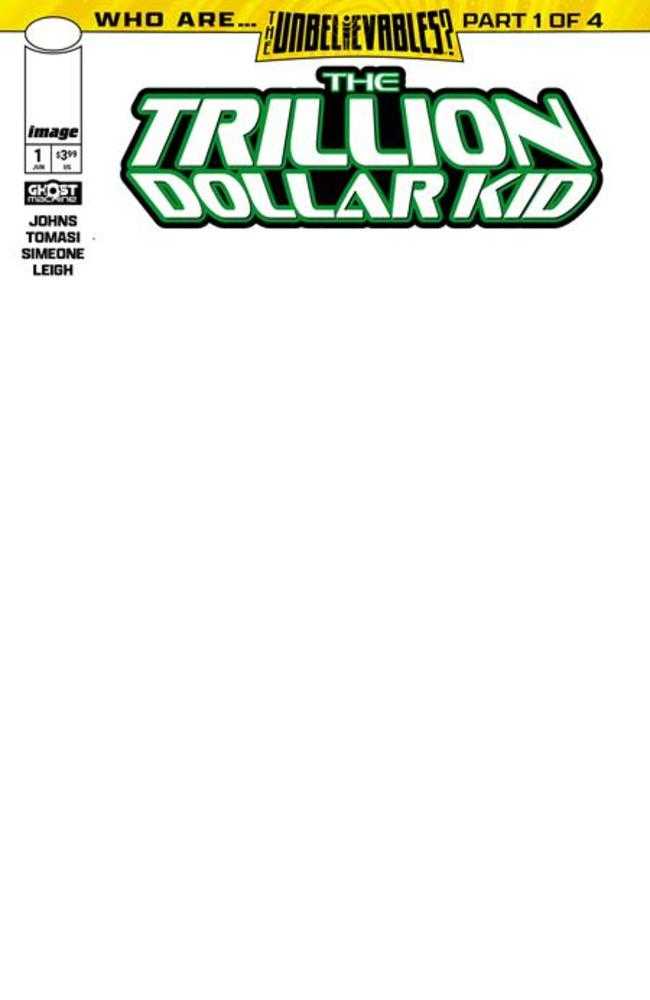 Trillion Dollar Kid #1 (Of 2) Cover E Blank Sketch Variant