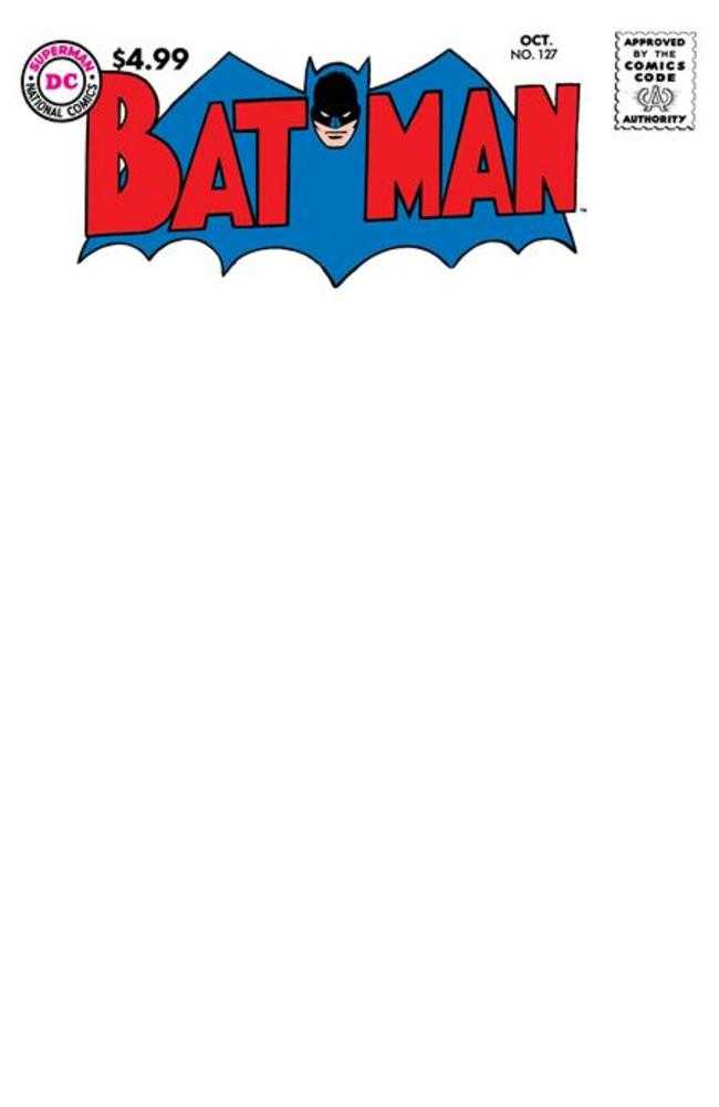 Batman #127 Facsimile Edition Cover B Blank Card Stock Variant