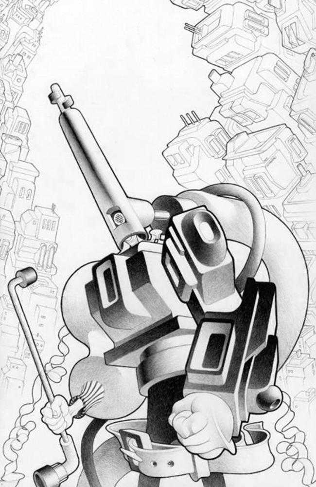 Faceless And The Family Maze Of The Mechanical Aliens #1 (Of 4) Cover D 1 in 10 Matt Lesniewski Black & White Variant