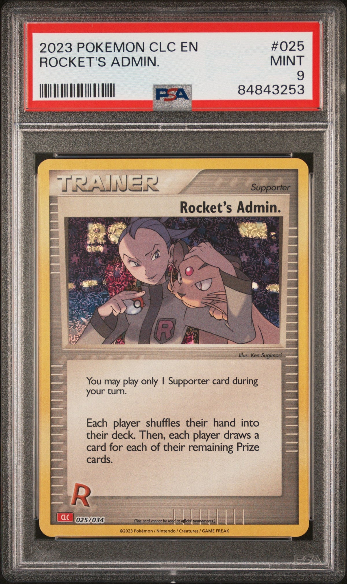 2023 POKEMON CHARIZARD &amp; HO-OH ex DECK ROCKET&#39;S ADMIN. #25 PSA 9