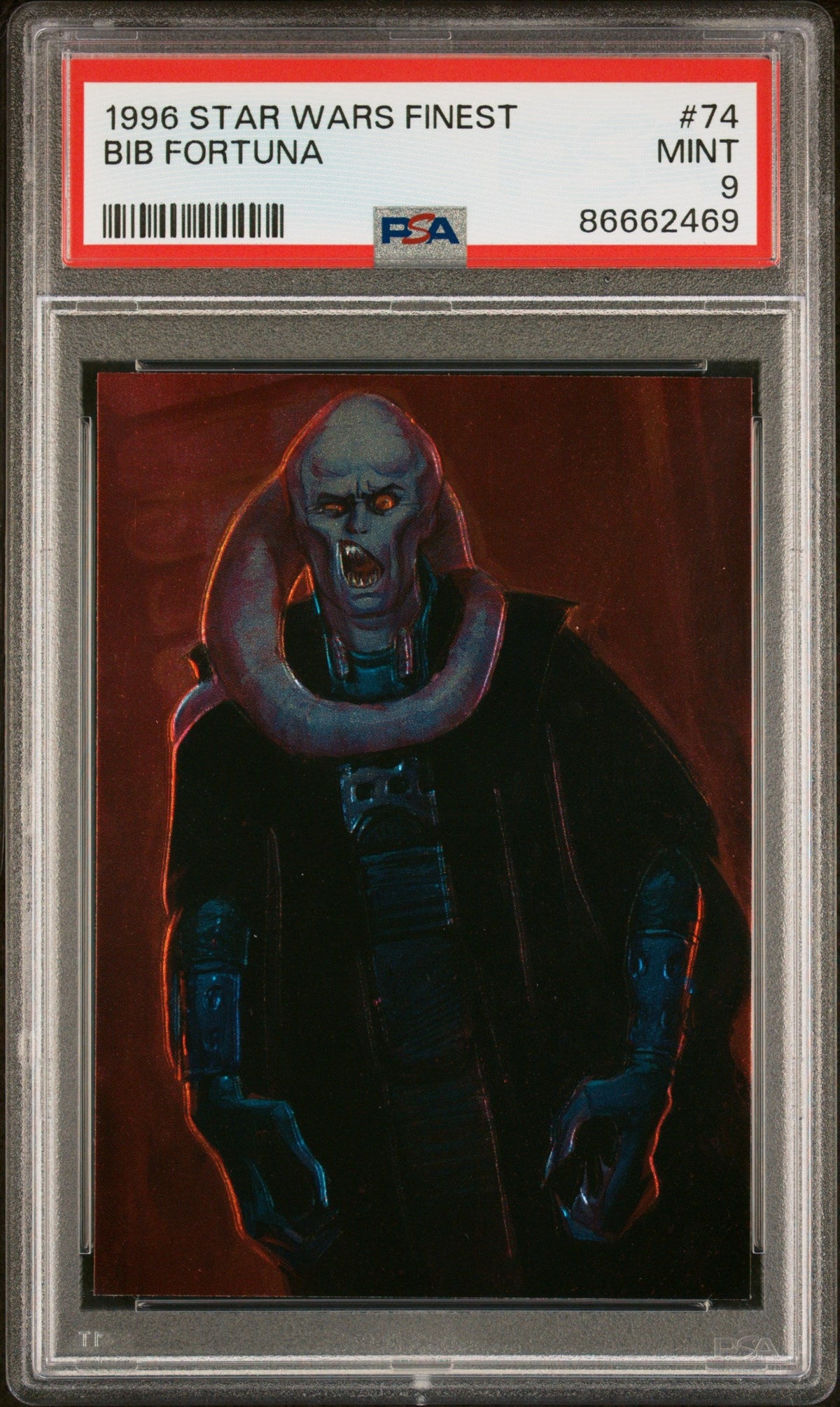 1996 STAR WARS FINEST BIB FORTUNA  #74 - PSA 9