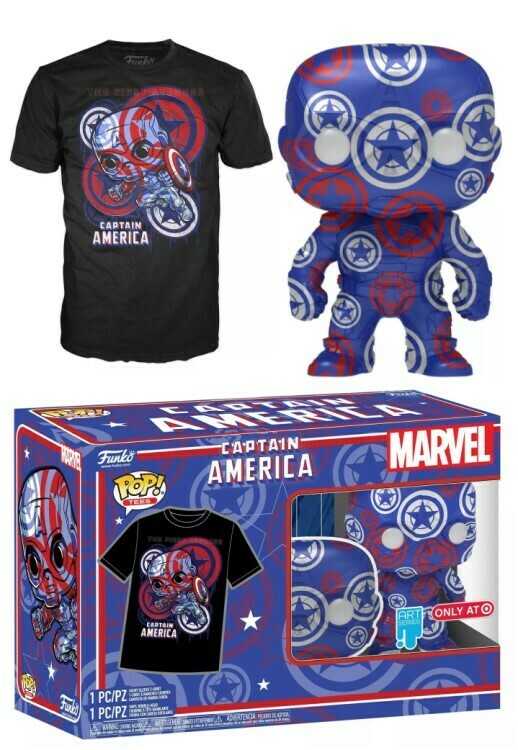 Captain America (Art Series) &amp; Captain America Tee (L, Sealed) 36 - Target Exclusive