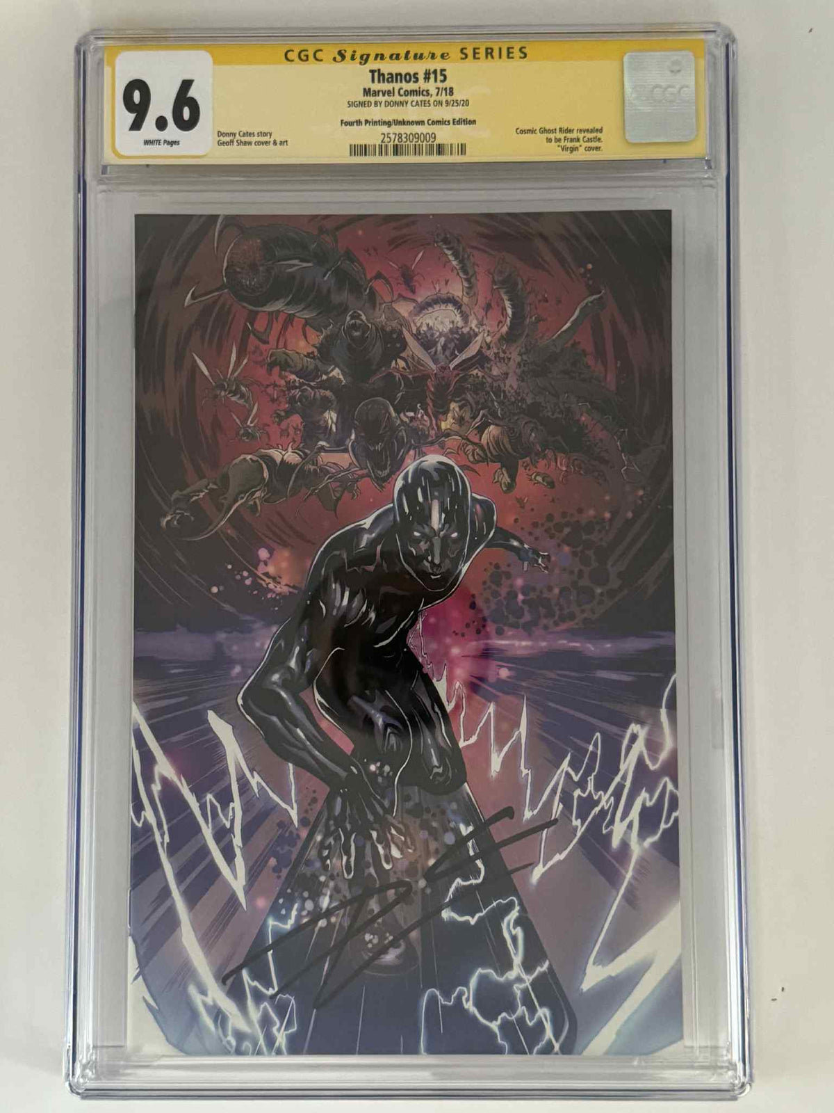 [Signed by Donny Cates] Thanos #15 CGC 9.6 Yellow Label Geoff Shaw Exclusive Virgin Var