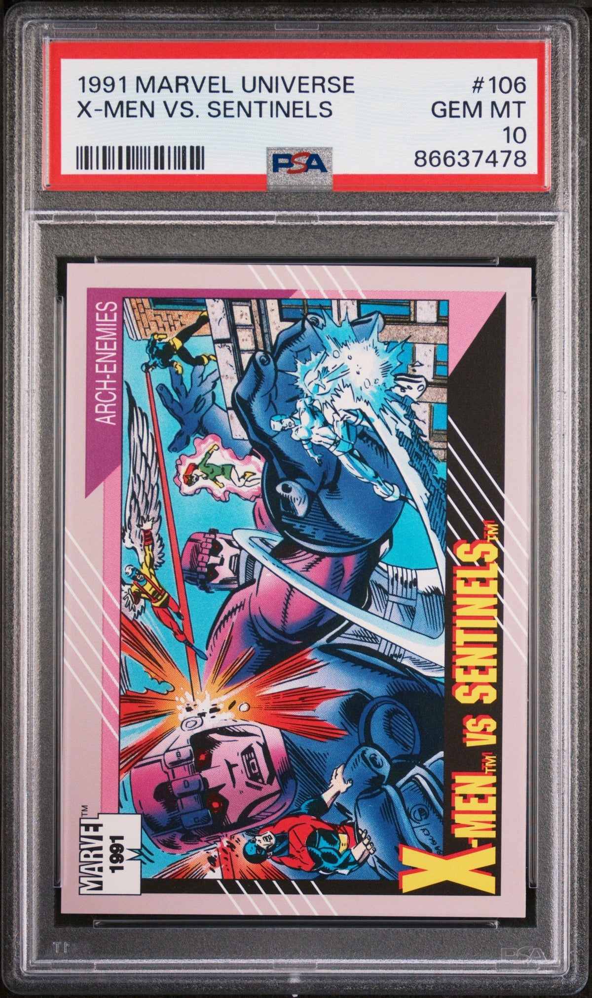 1991 MARVEL UNIVERSE X-MEN VS. SENTINELS  #106 - PSA 10