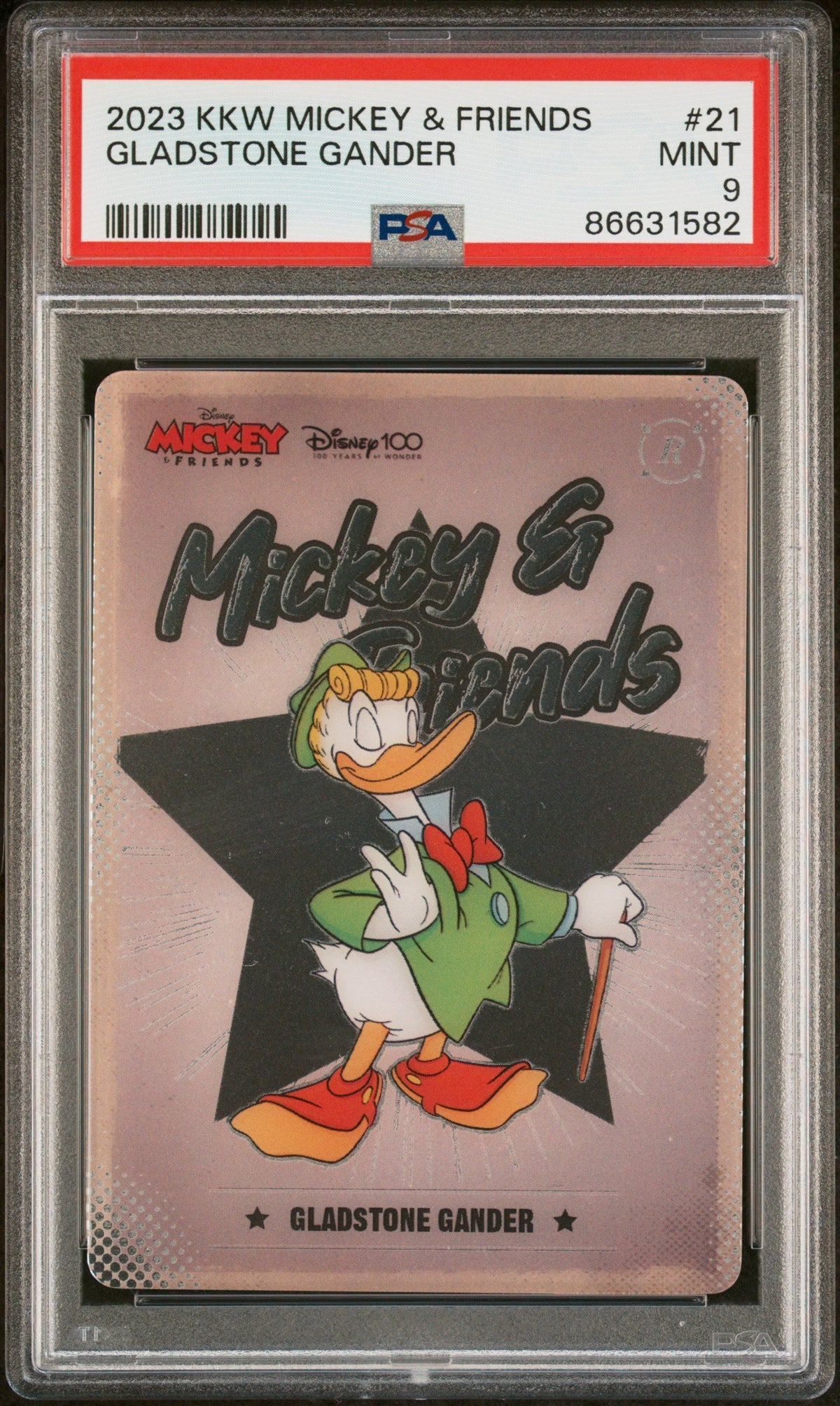 2023 KAKAWOW HOTBOX MICKEY &amp; FRIENDS CHEERFUL TIMES GLADSTONE GANDER 21 PSA 9