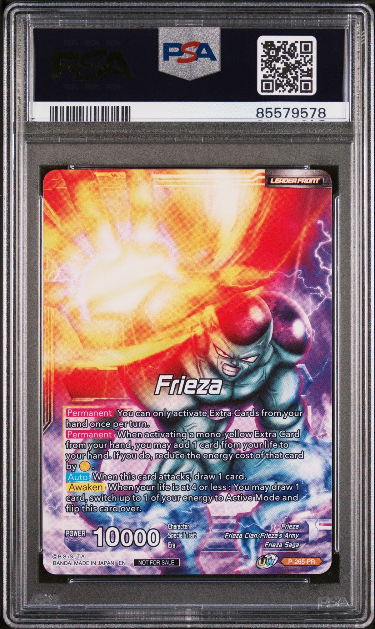 2021 DRAGON BALL SUPER UNISON WARRIOR  MCH FRIEZA, RSC MNRCH #P-265 - PSA 10