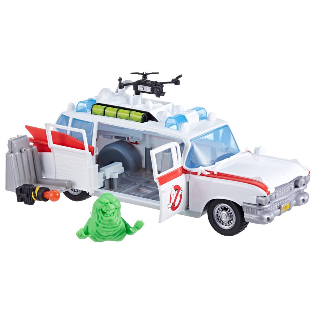 Ghostbusters Track &amp; Trap Ecto-1 Toy Vehicle with Fright Features Ecto-Stretch Tech Slimer
