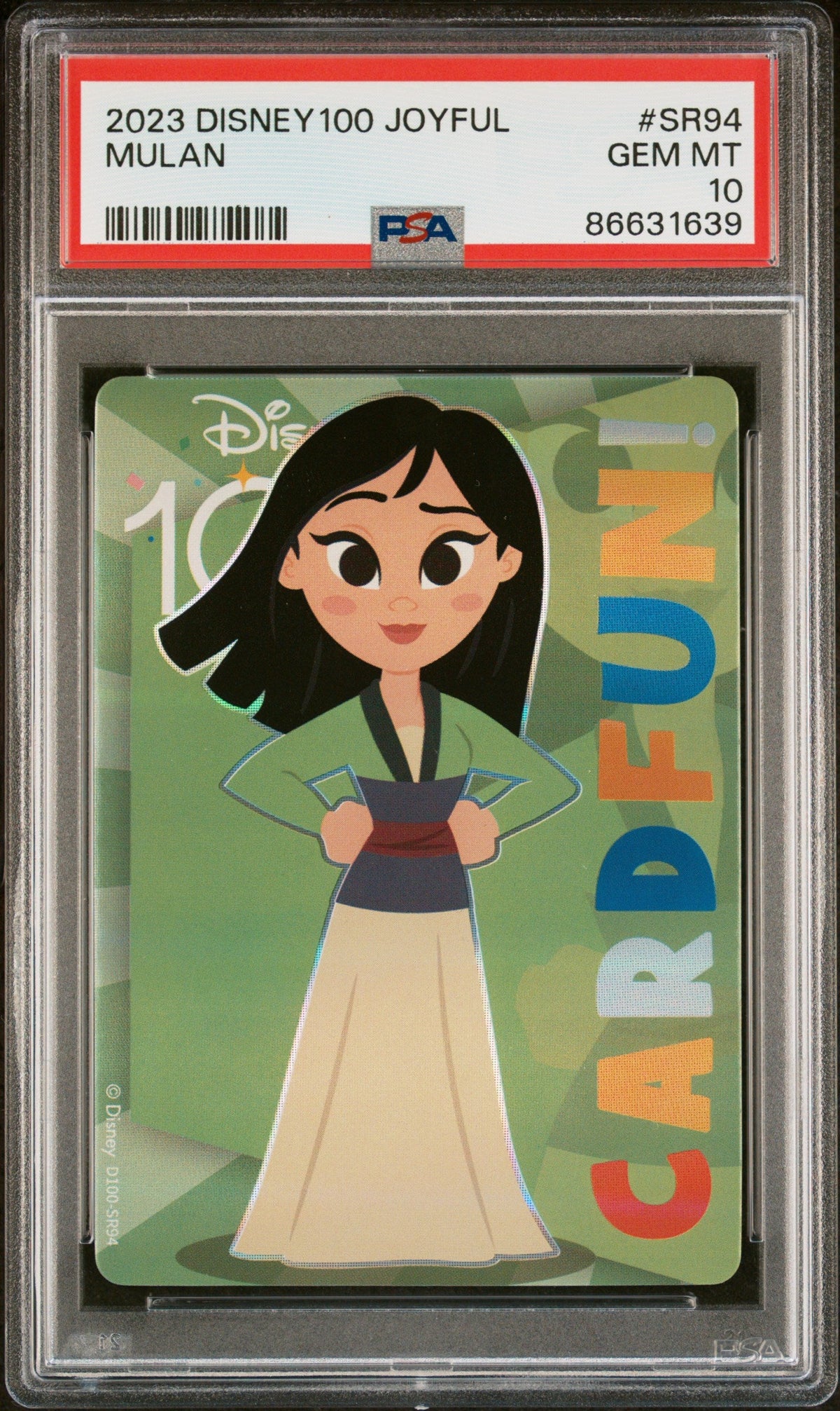 2023 CARD FUN DISNEY 100 JOYFUL MULAN SR94 PSA 10