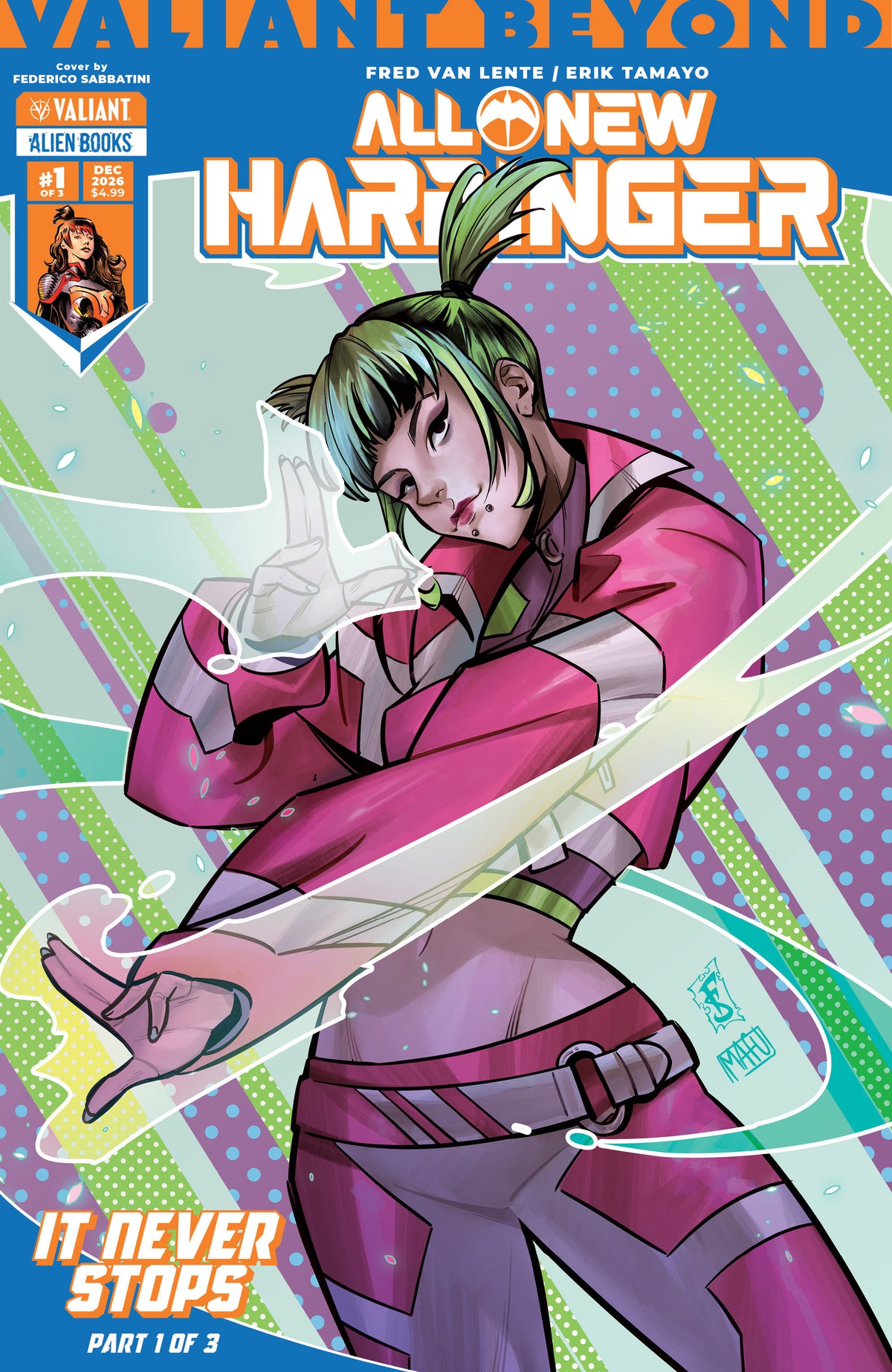 Valiant Beyond: All New Harbinger #4  It Never Stops #1 Variant B (Sabbatini)