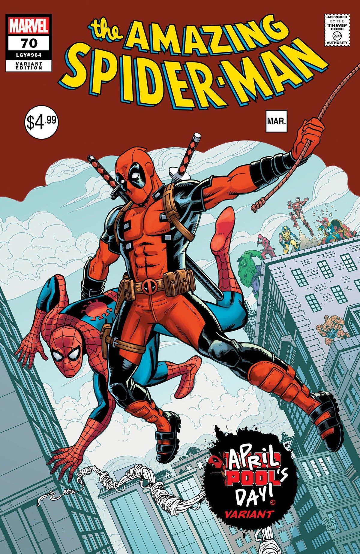 Amazing Spider-Man #70 Brent Schoonover April Pool&#39;S Day Variant [Doom]