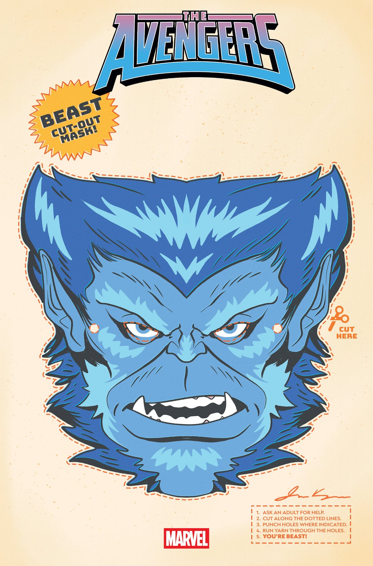 Avengers #30 Retro Halloween Mask Variant