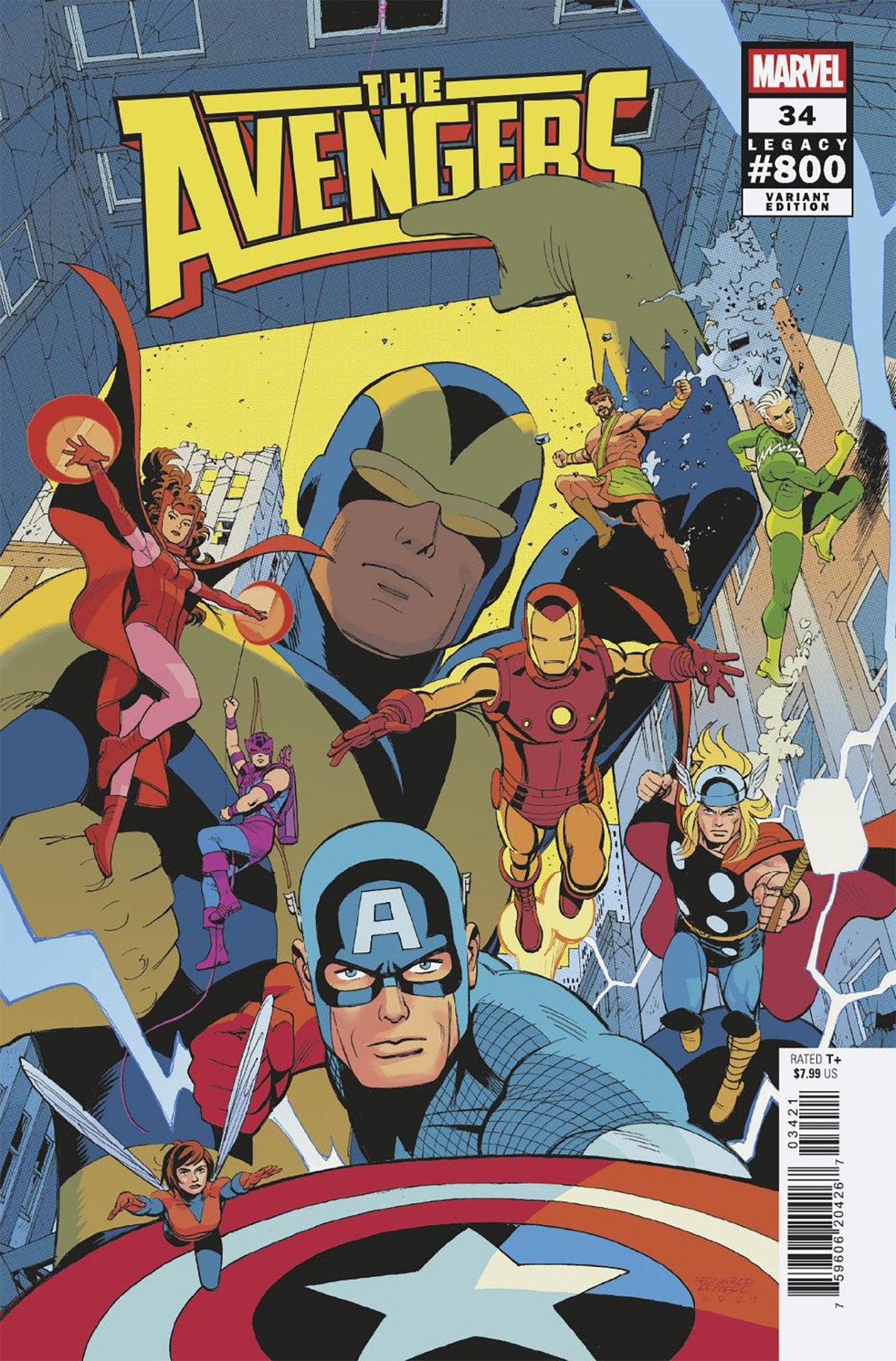 Avengers #34 Portada alternativa de Leonardo Romero