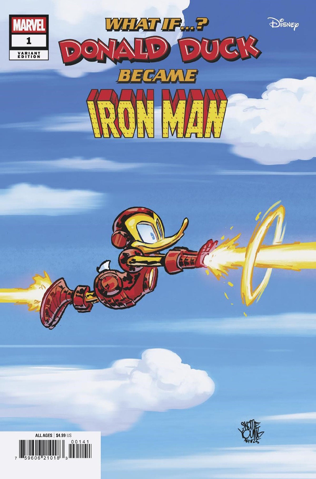 Marvel &amp; Disney: What If...? Donald Duck Became Iron Man #1 Skottie Young Variant
