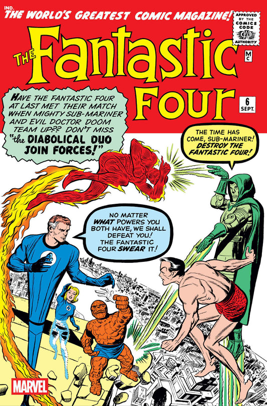 Edición facsímil de Fantastic Four #6, variante laminada