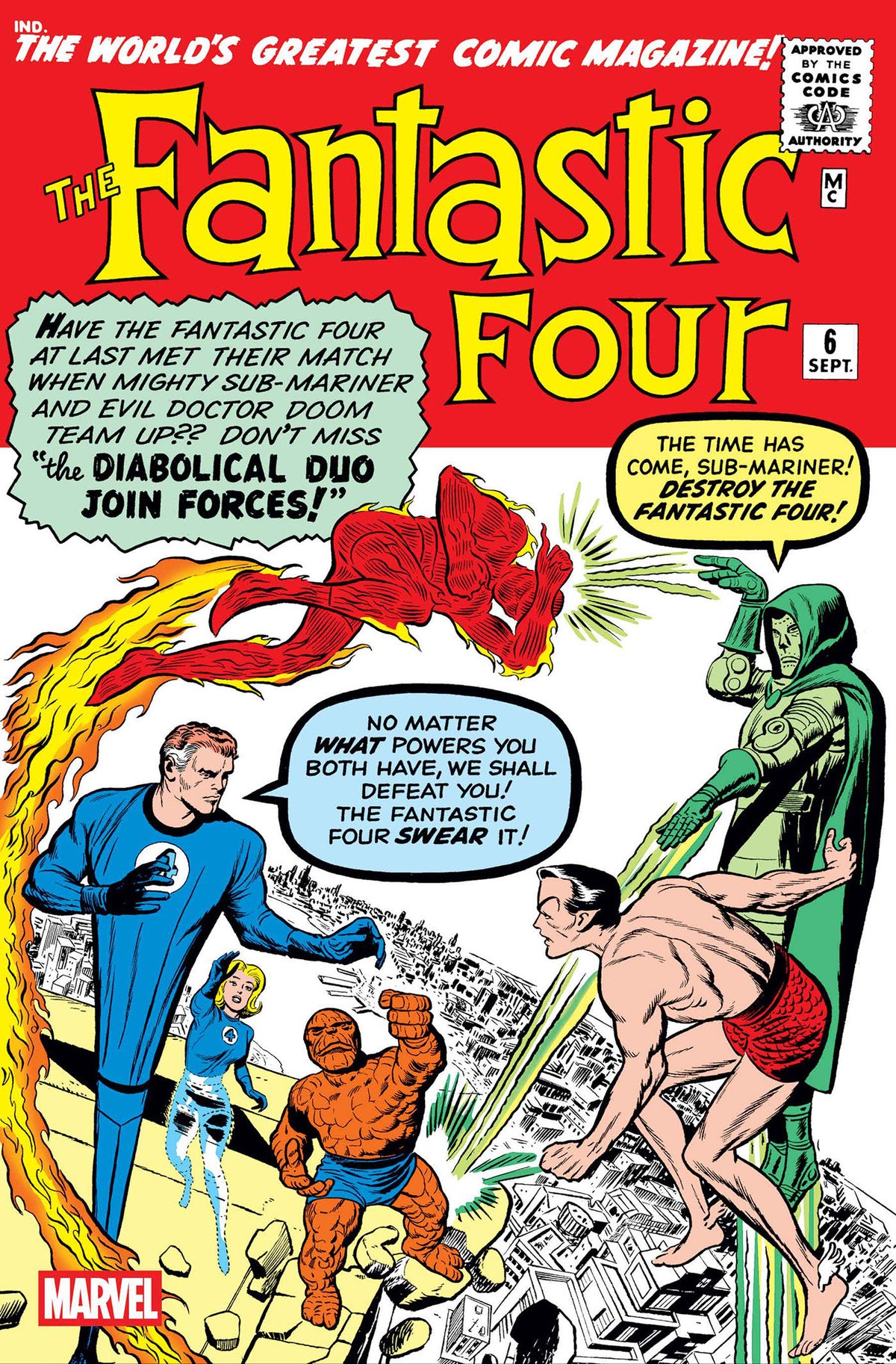 Edición facsímil de Fantastic Four #6, variante laminada